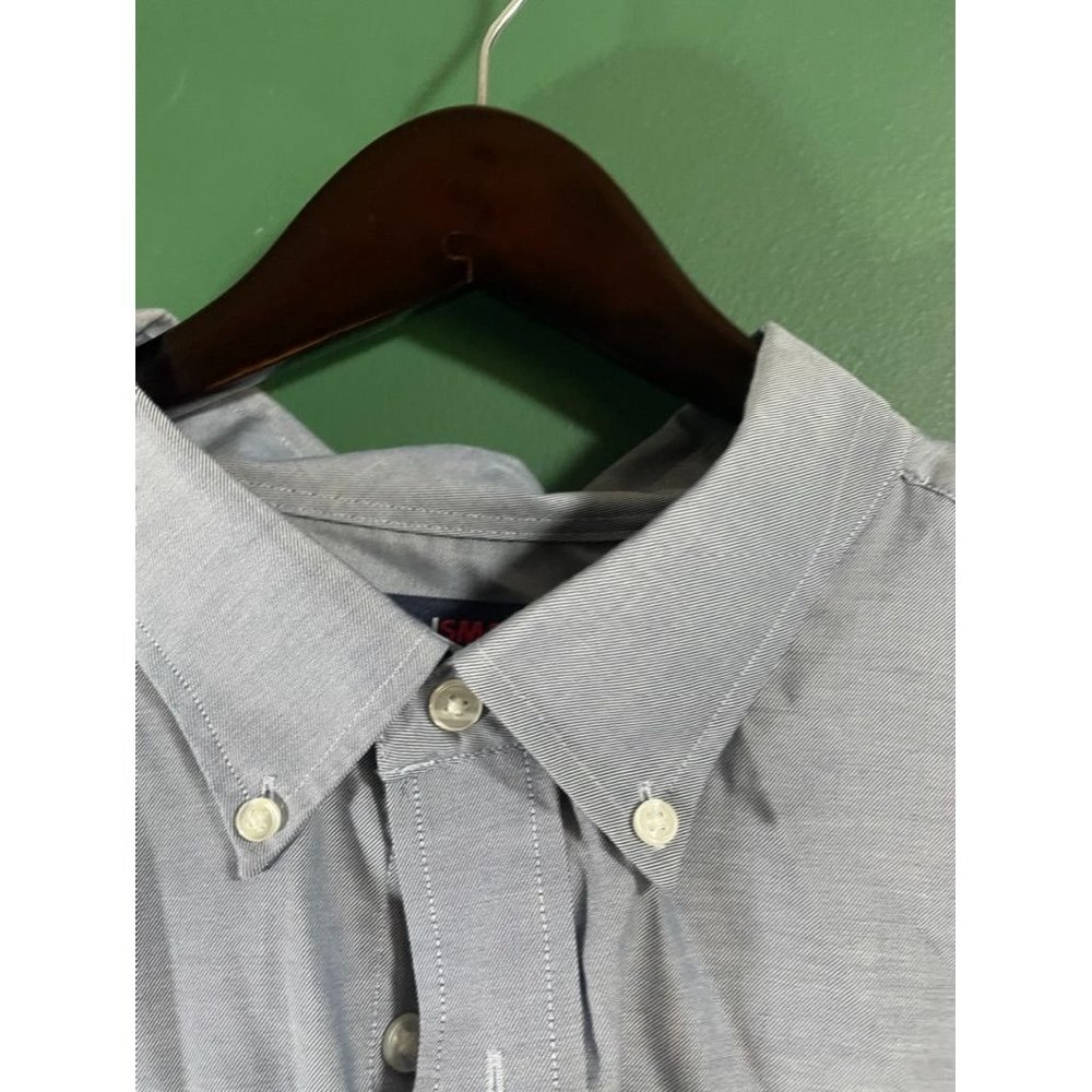 Roundtree & York - TravelSmart - Men's Blue Short Sleeve Button Down- Size 4XB - Picture 3 of 5